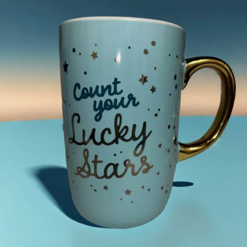 "Count Your Lucky Stars" Large  Coffee Mug Cup